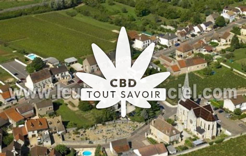 Village à Corpeau avec feuille Cannabis CBD