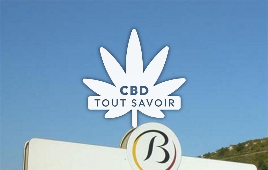 Village à Auxey-Duresses avec feuille Cannabis CBD