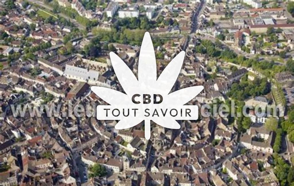 Village à Beaune avec feuille Cannabis CBD