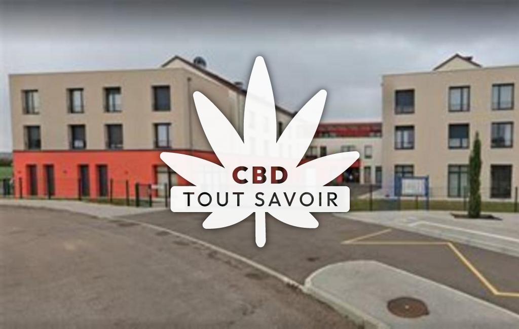 Village à Vignoles avec feuille Cannabis CBD
