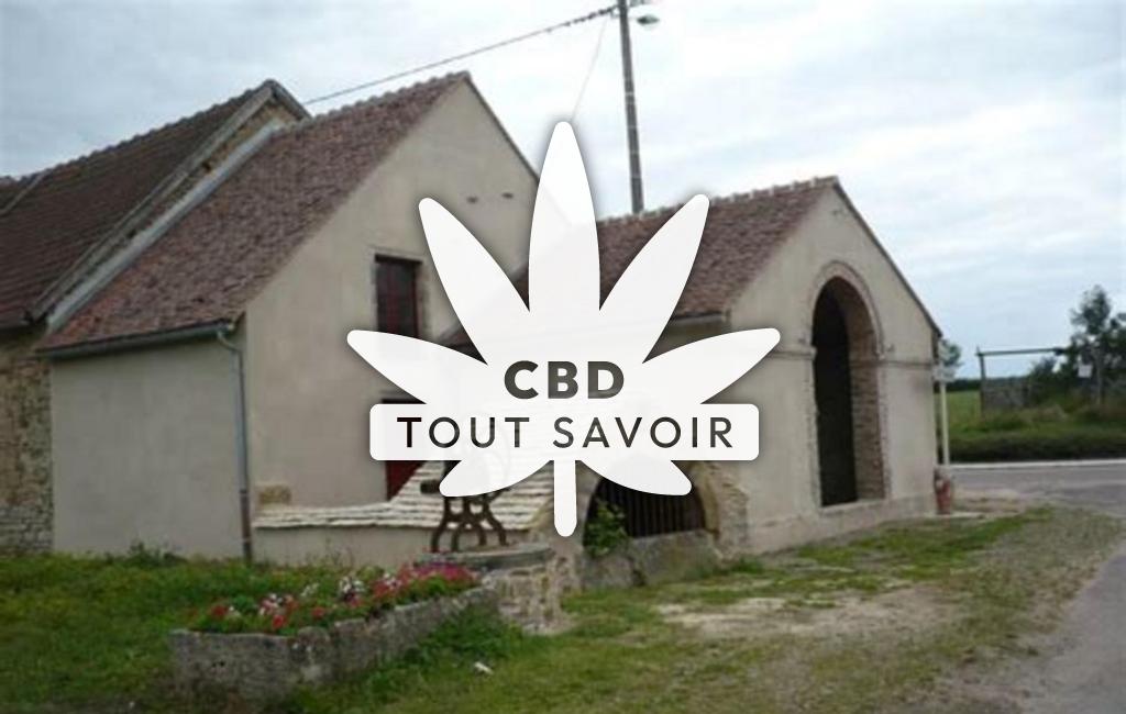 Village à Montlay-en-Auxois avec feuille Cannabis CBD