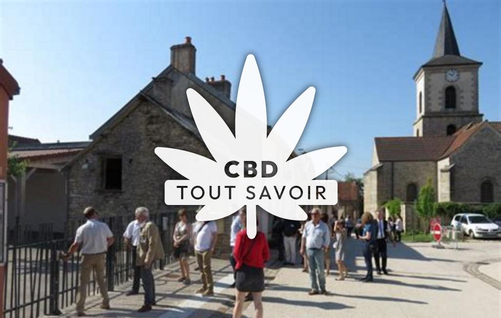 Village à Chamboeuf avec feuille Cannabis CBD