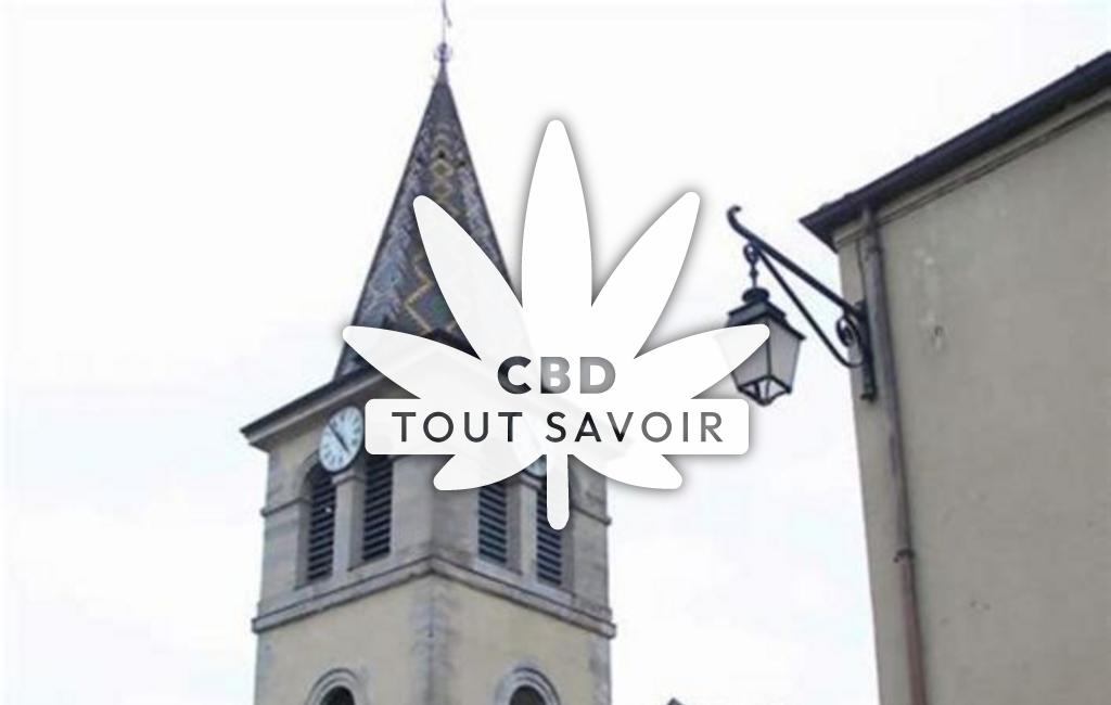 Village à Chevannes avec feuille Cannabis CBD
