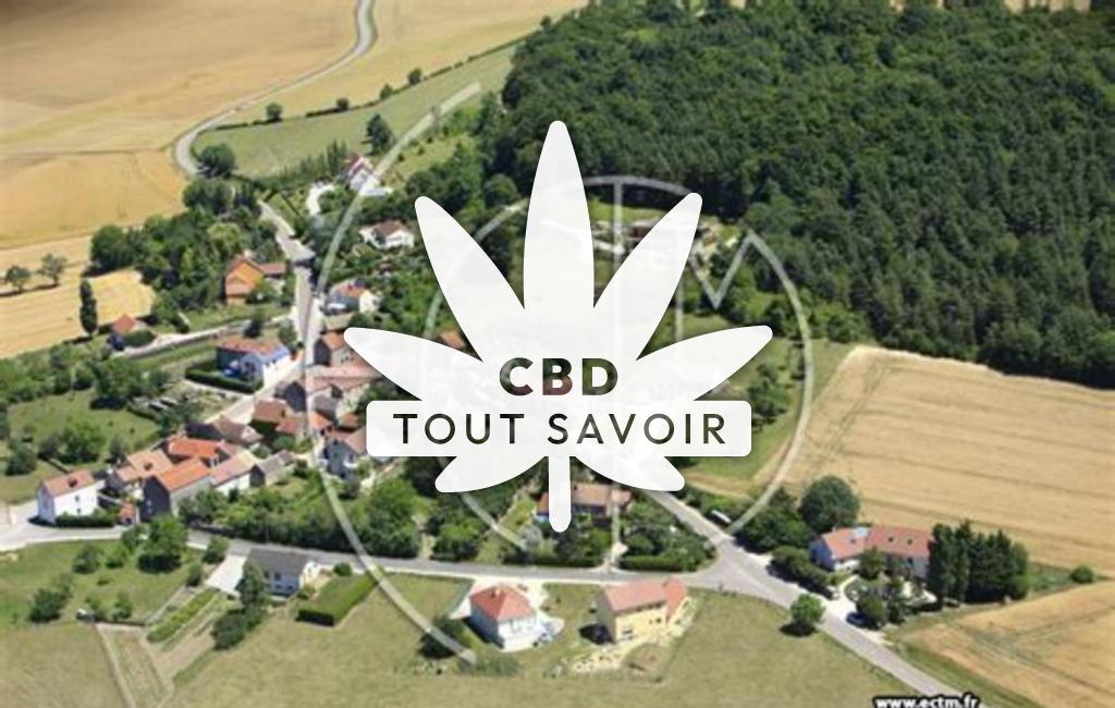 Village à Curley avec feuille Cannabis CBD