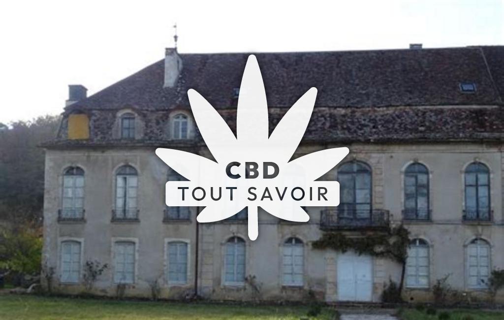 Village à Urcy avec feuille Cannabis CBD