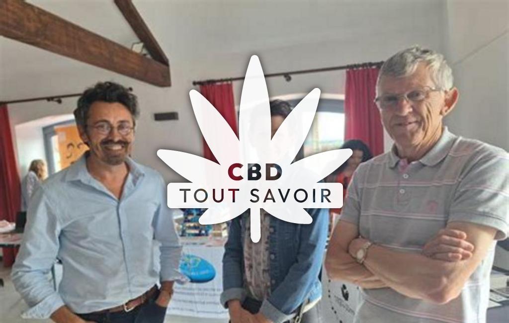 Village à Allerey avec feuille Cannabis CBD