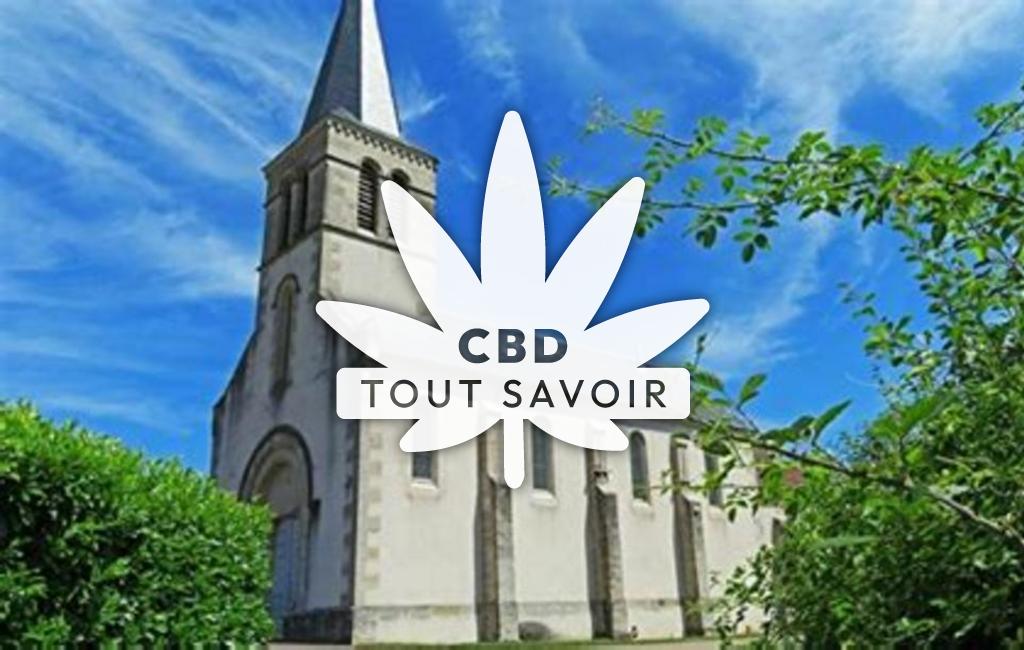 Village à Champignolles avec feuille Cannabis CBD
