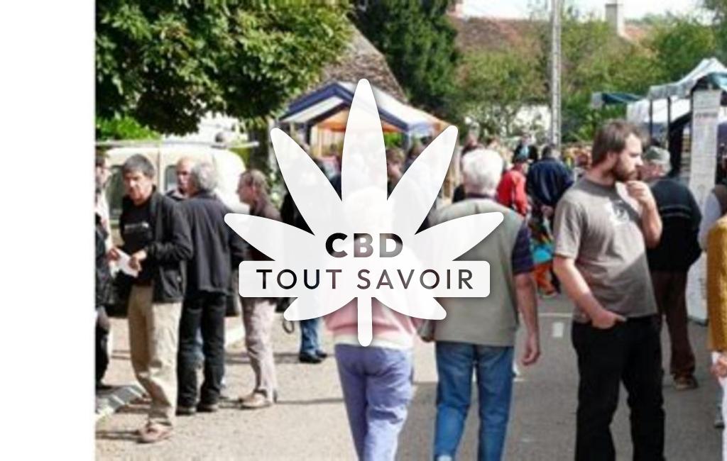 Village à Culetre avec feuille Cannabis CBD