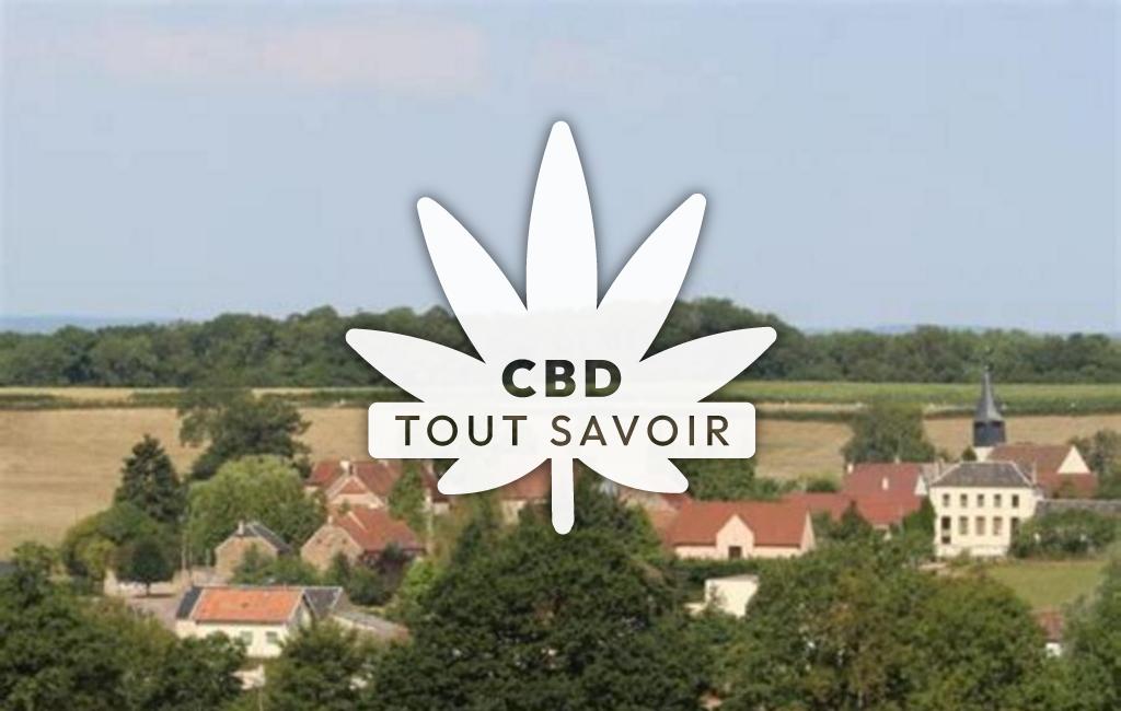 Village à Mimeure avec feuille Cannabis CBD