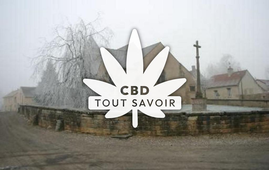 Village à Corgengoux avec feuille Cannabis CBD