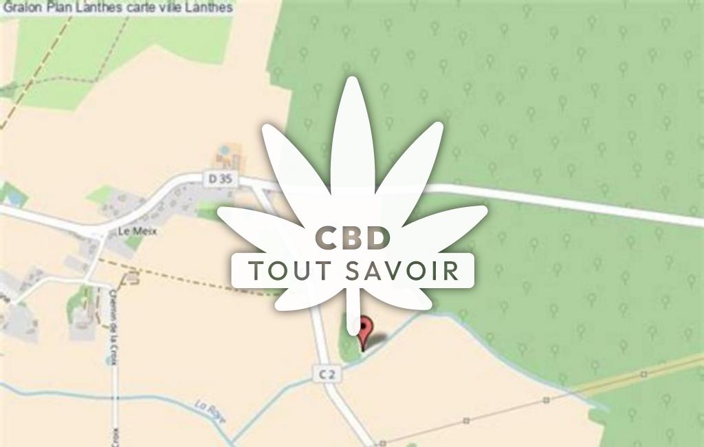 Village à Lanthes avec feuille Cannabis CBD
