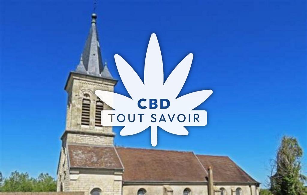 Village à Cirey-les-Pontailler avec feuille Cannabis CBD