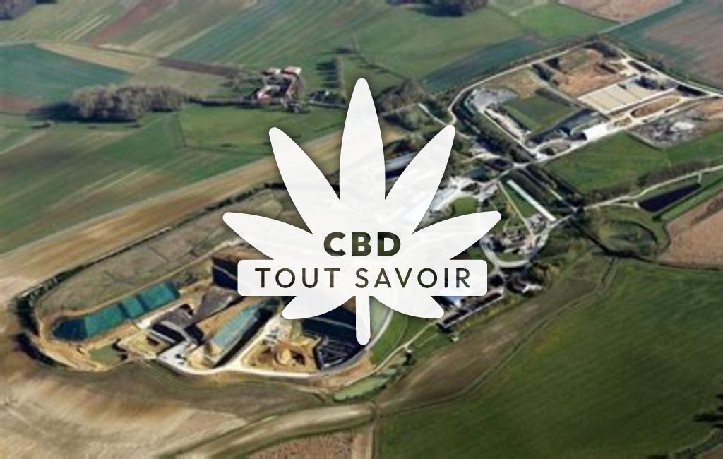 Village à Drambon avec feuille Cannabis CBD