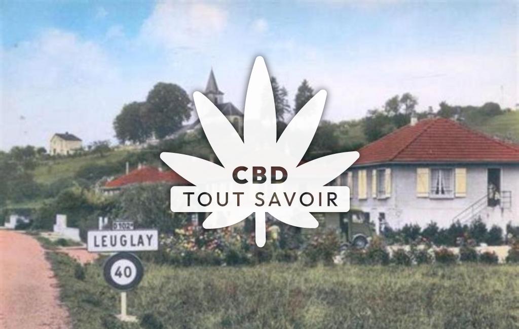 Village à Leuglay avec feuille Cannabis CBD