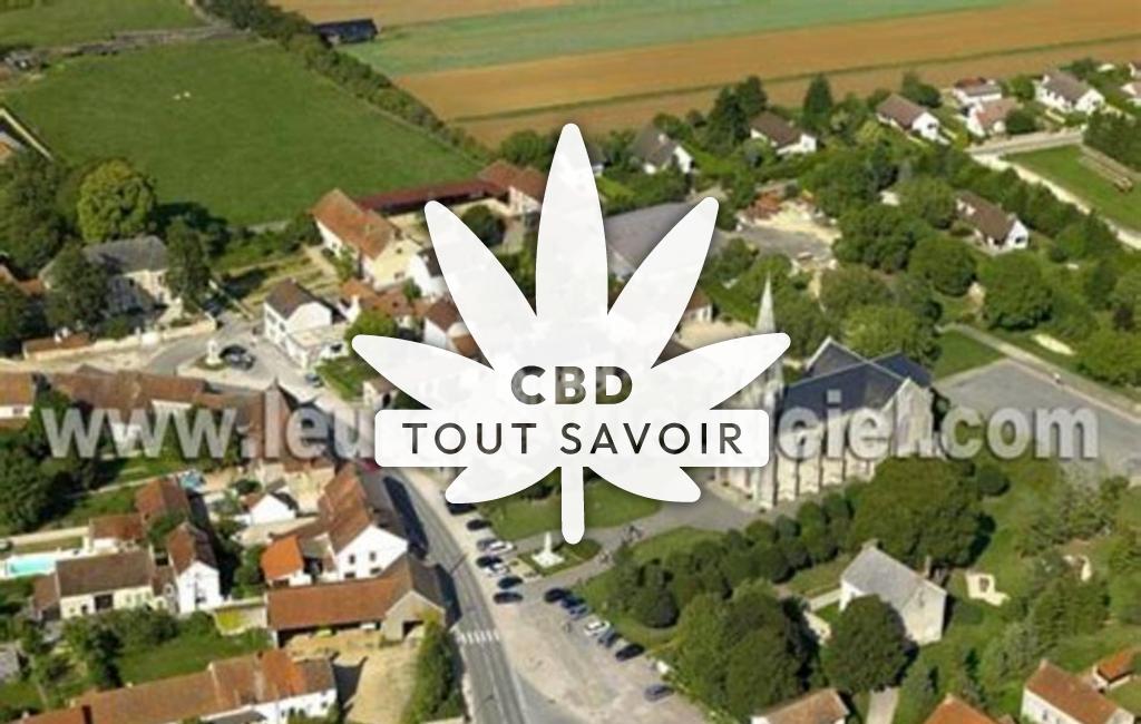 Village à Beire-le-Chatel avec feuille Cannabis CBD