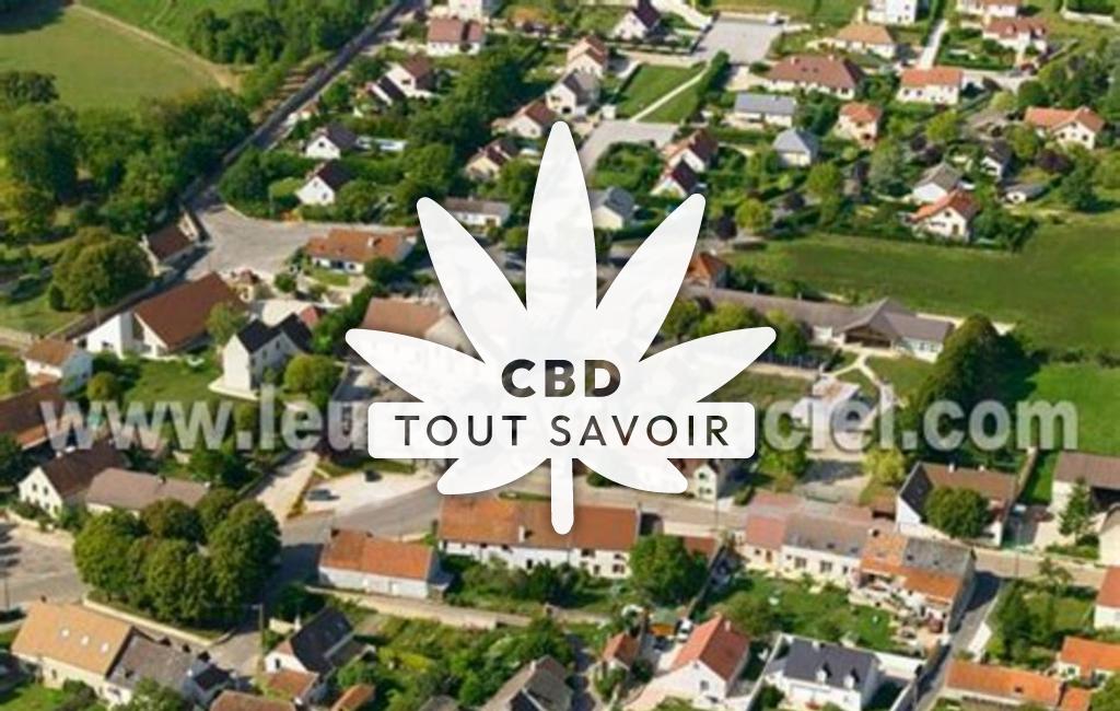 Village à Belleneuve avec feuille Cannabis CBD