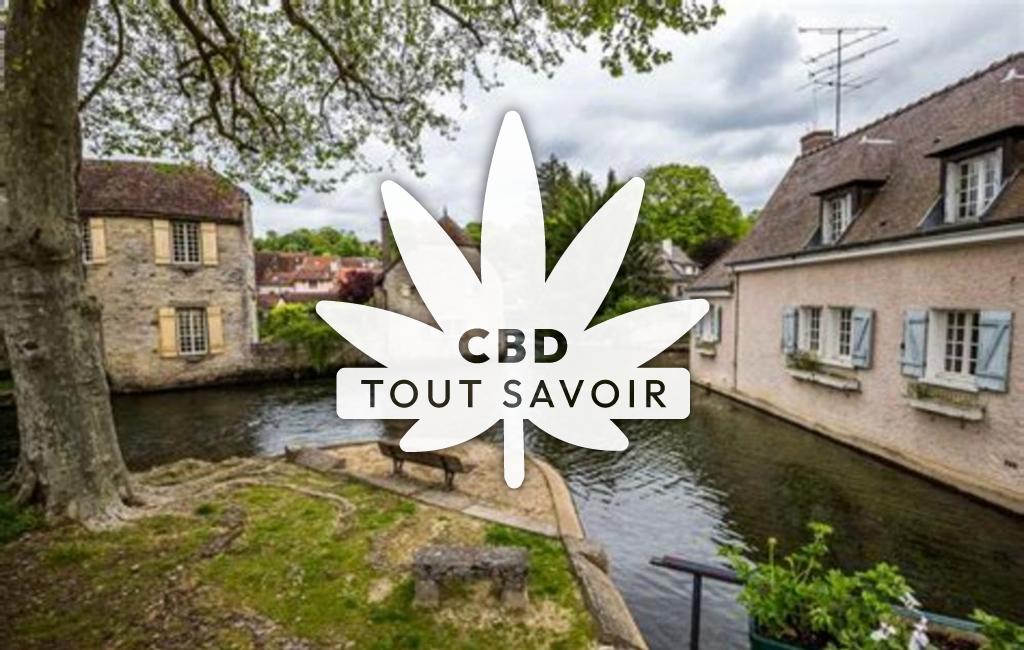 Village à Beze avec feuille Cannabis CBD