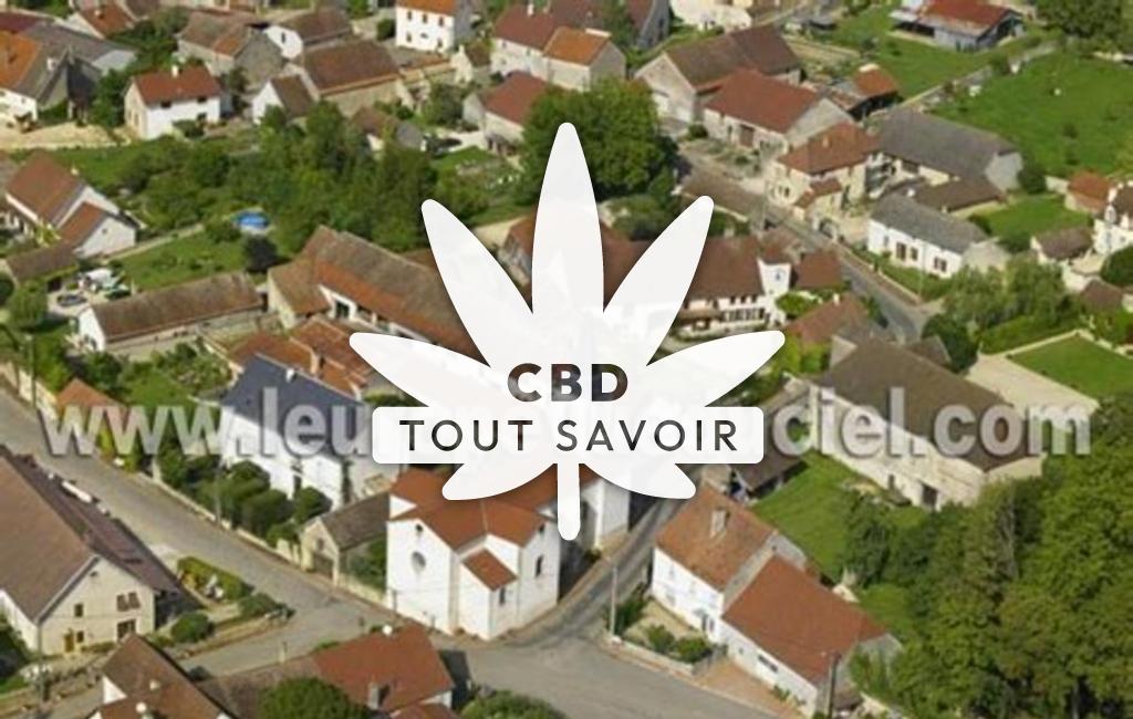 Village à Blagny-sur-Vingeanne avec feuille Cannabis CBD
