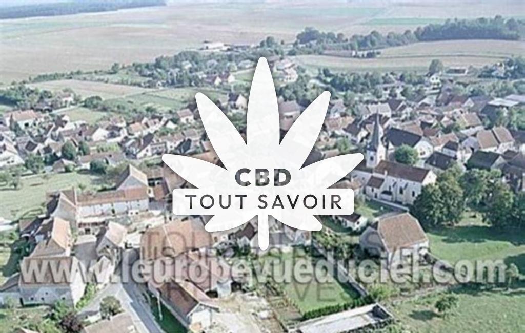 Village à Champagne-sur-Vingeanne avec feuille Cannabis CBD