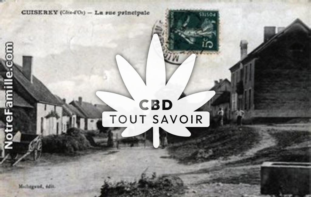 Village à Cuiserey avec feuille Cannabis CBD