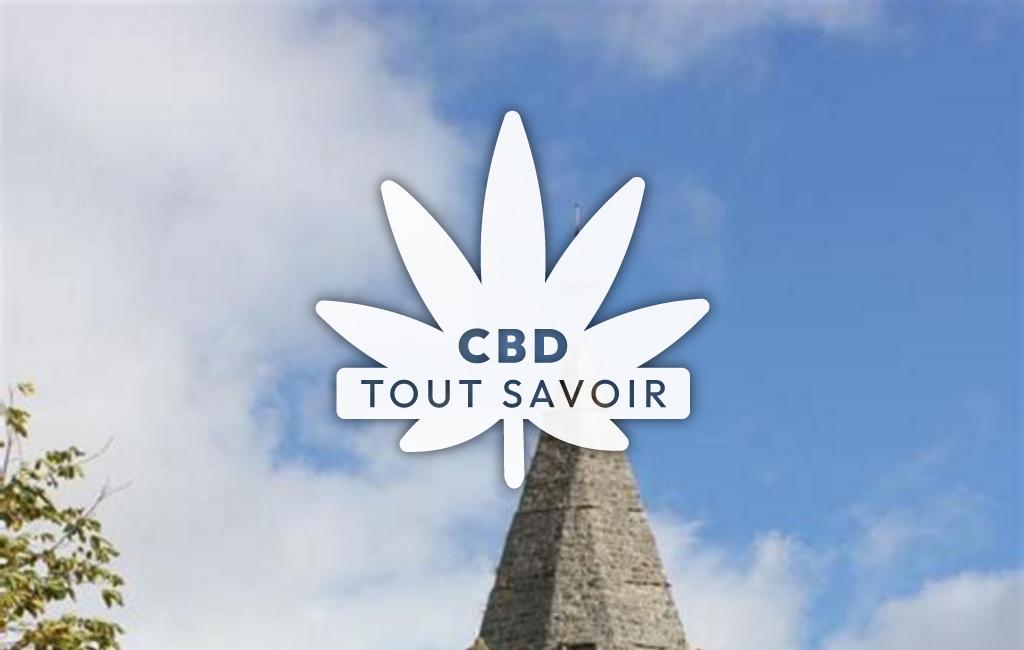 Village à Bellenot-sous-Pouilly avec feuille Cannabis CBD