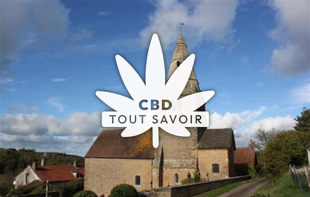 Village à Blancey avec feuille Cannabis CBD