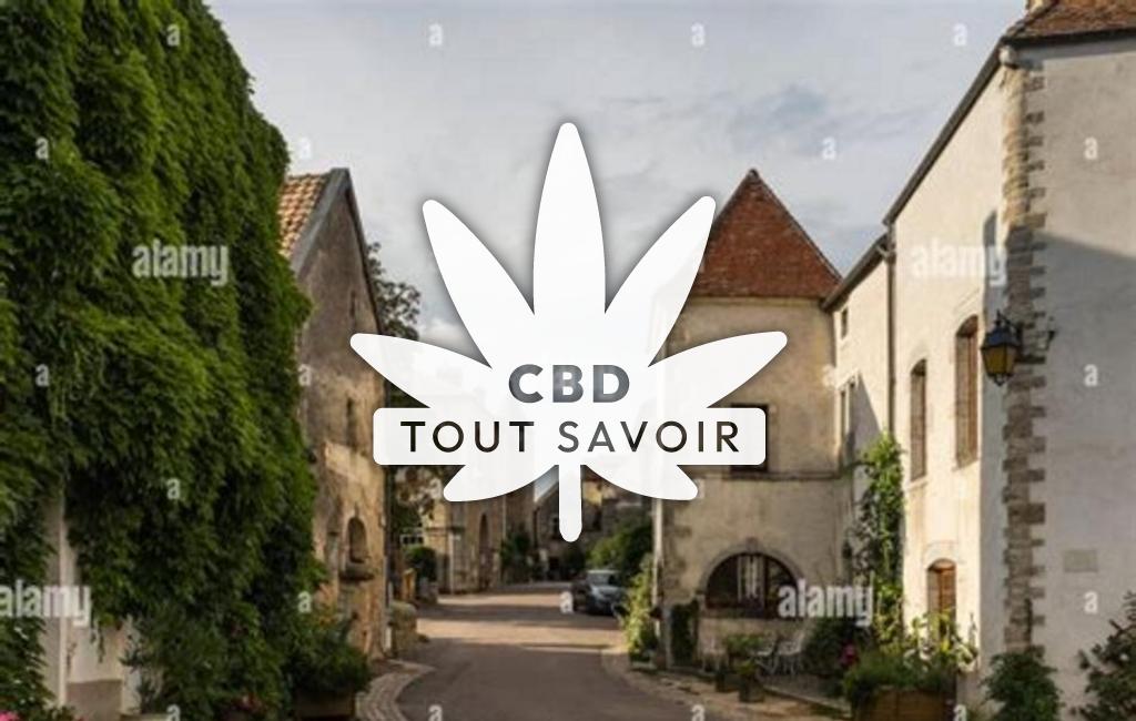 Village à Chateauneuf avec feuille Cannabis CBD