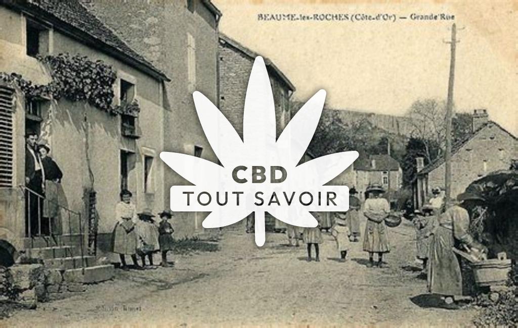 Village à Creancey avec feuille Cannabis CBD