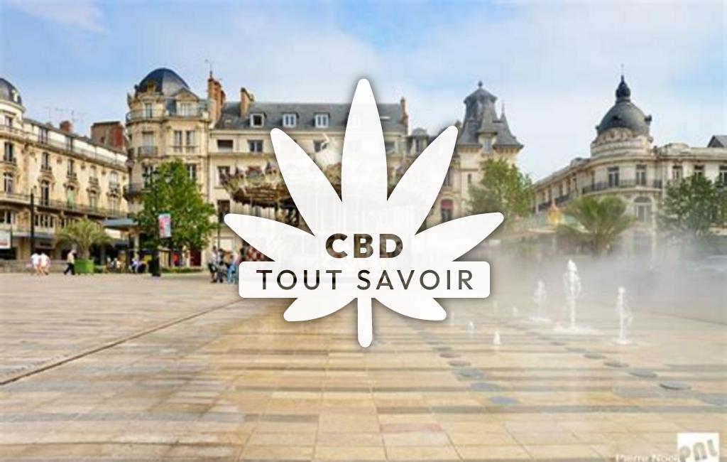 Village à Martrois avec feuille Cannabis CBD