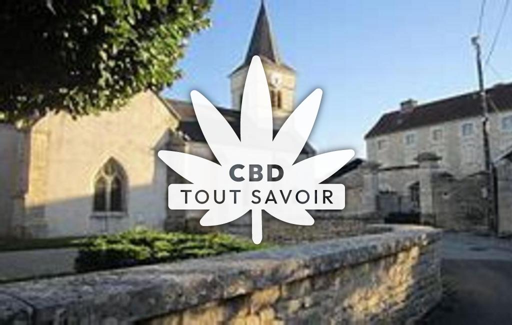 Village à Balot avec feuille Cannabis CBD