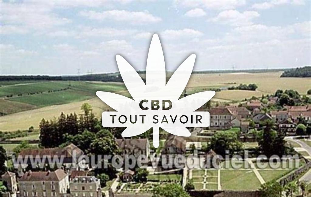 Village à Molesme avec feuille Cannabis CBD
