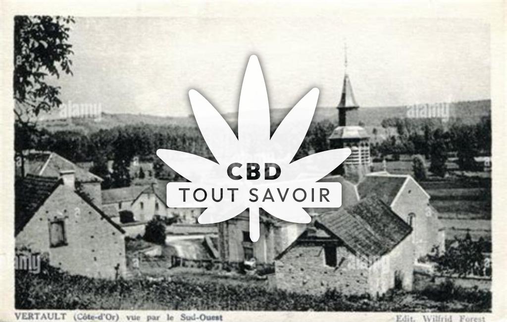 Village à Vertault avec feuille Cannabis CBD