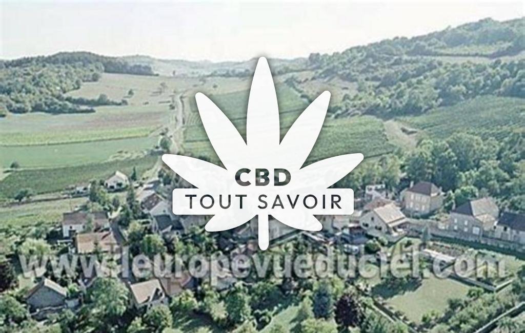 Village à Baubigny avec feuille Cannabis CBD