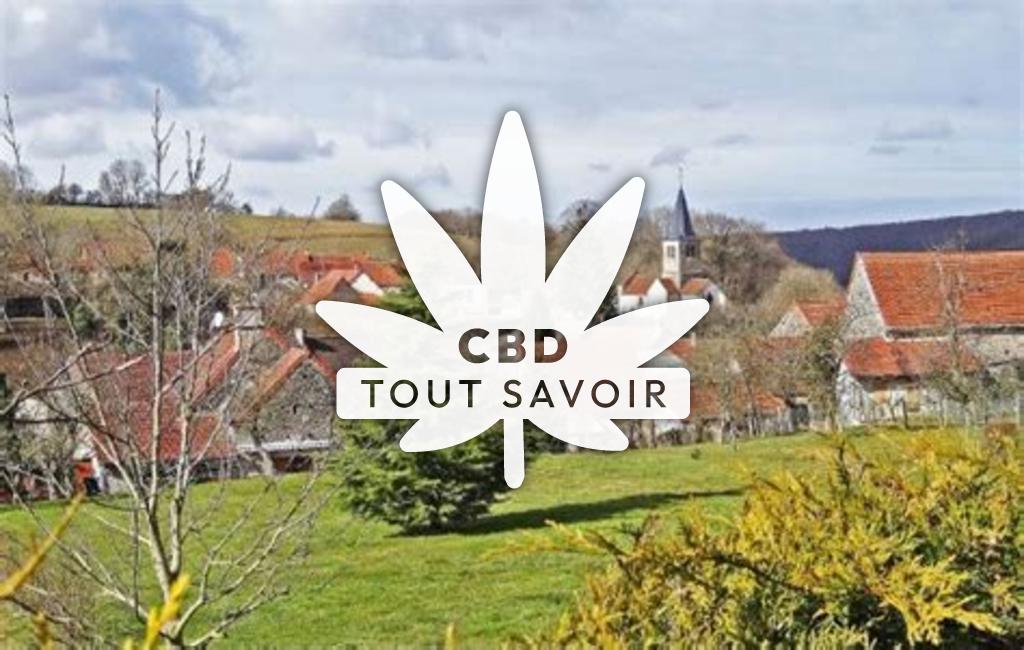 Village à Santosse avec feuille Cannabis CBD