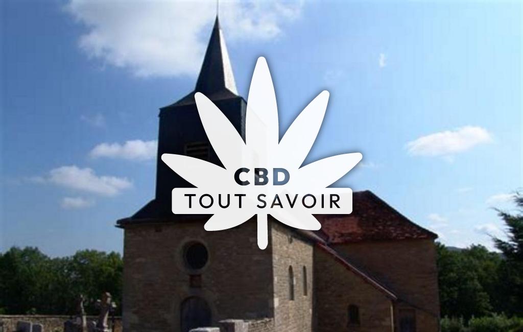 Village à Gissey-le-Vieil avec feuille Cannabis CBD