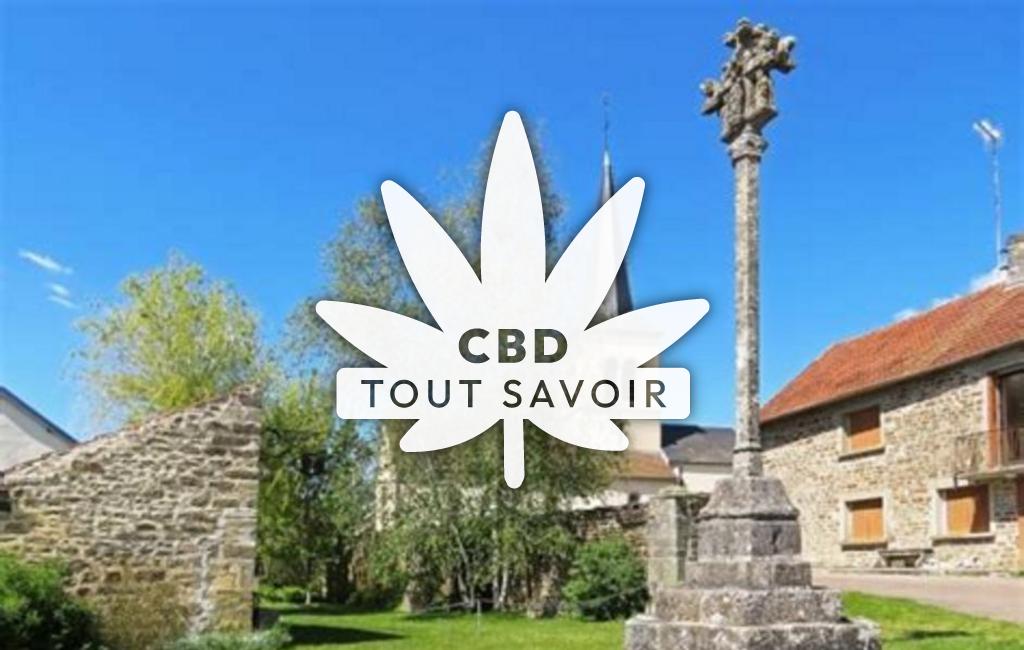 Village à Marcilly-Et-Dracy avec feuille Cannabis CBD