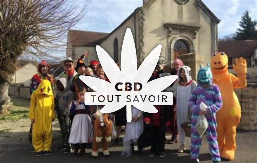 Village à Massingy-les-Vitteaux avec feuille Cannabis CBD
