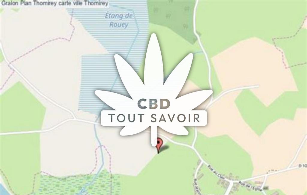 Village à Thomirey avec feuille Cannabis CBD