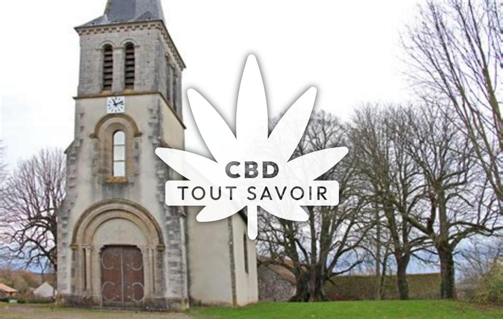 Village à Veilly avec feuille Cannabis CBD