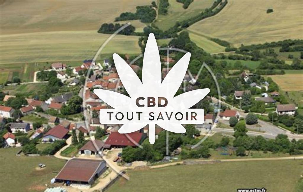 Village à Pasques avec feuille Cannabis CBD