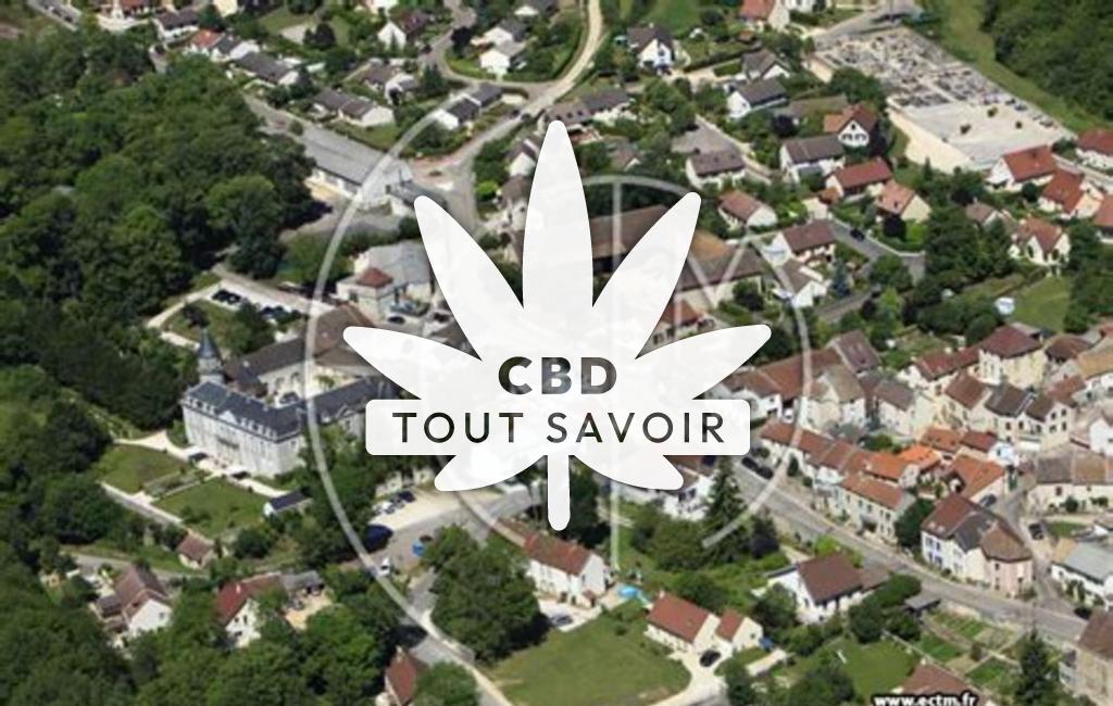 Village à Velars-sur-Ouche avec feuille Cannabis CBD