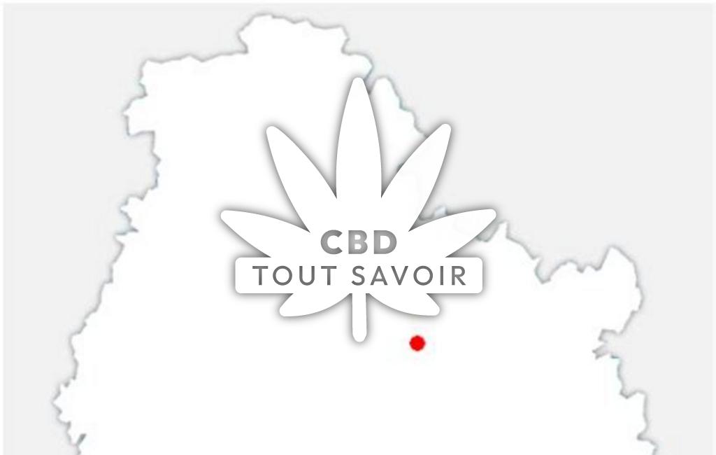 Village à Curtil-Saint-Seine avec feuille Cannabis CBD