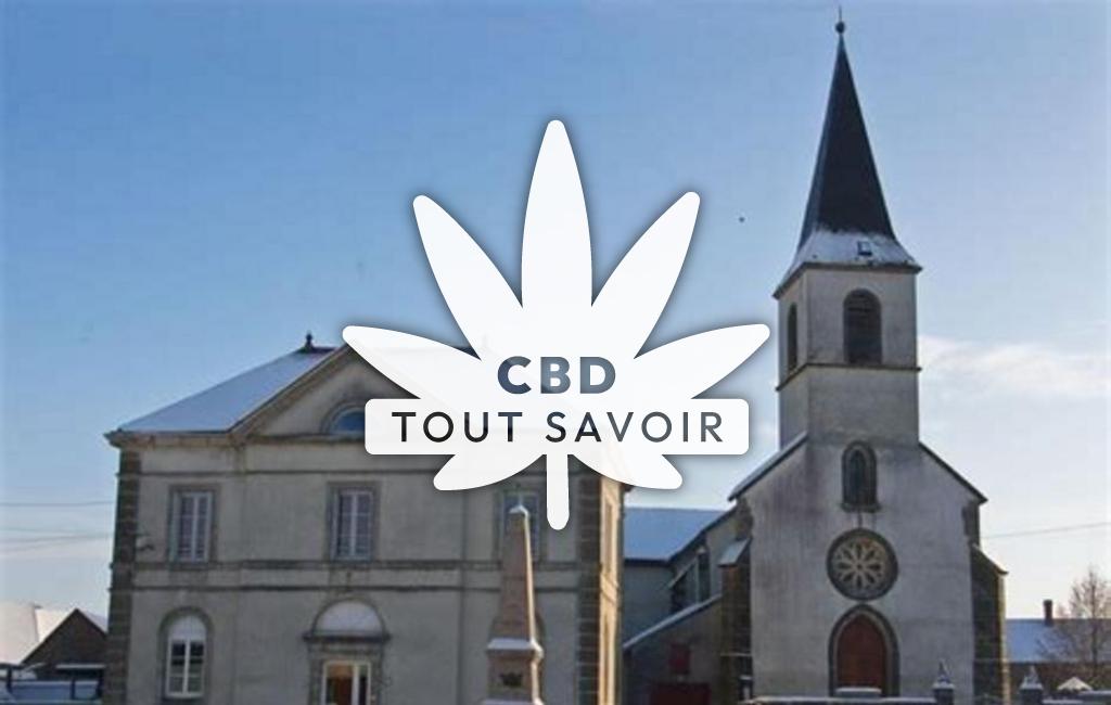 Village à Aisy-sous-Thil avec feuille Cannabis CBD
