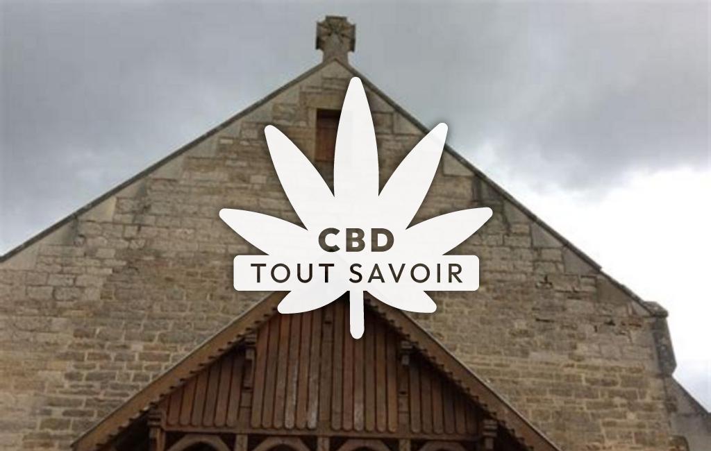 Village à Clamerey avec feuille Cannabis CBD
