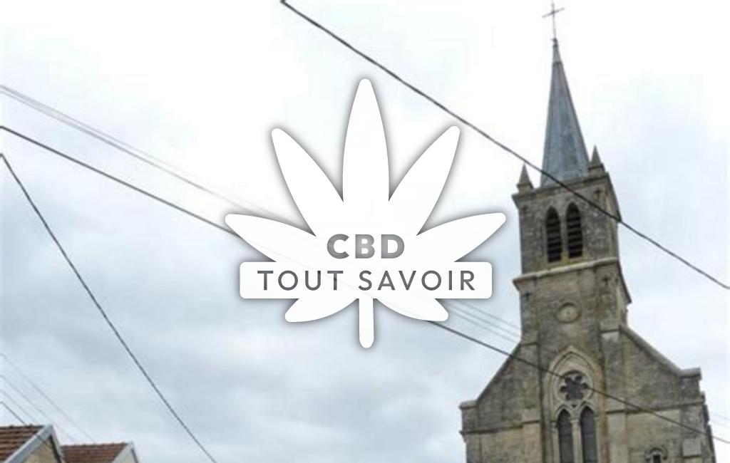 Village à Chemin-D'Aisey avec feuille Cannabis CBD