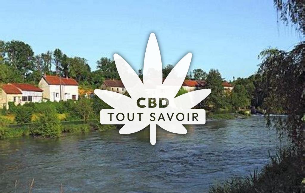 Village à Gommeville avec feuille Cannabis CBD