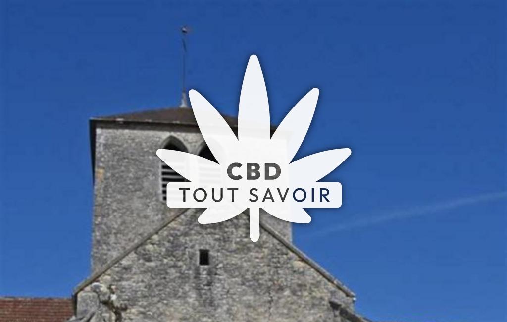 Village à Noiron-sur-Seine avec feuille Cannabis CBD