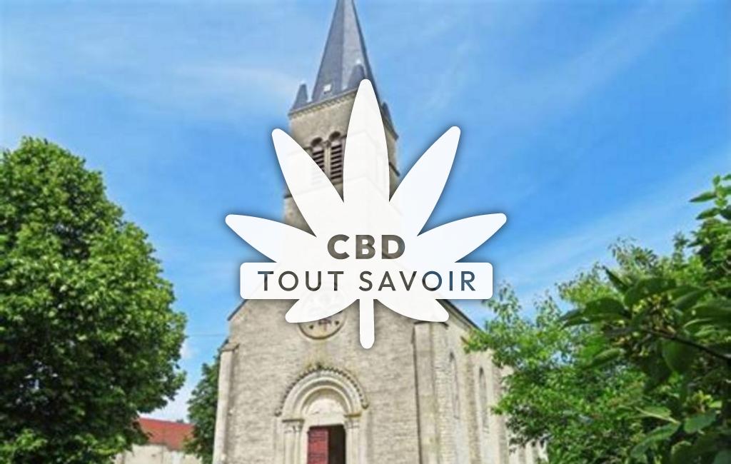 Village à Obtree avec feuille Cannabis CBD