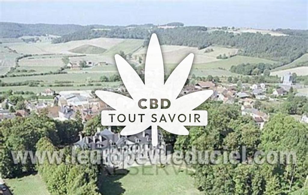 Village à Pothieres avec feuille Cannabis CBD