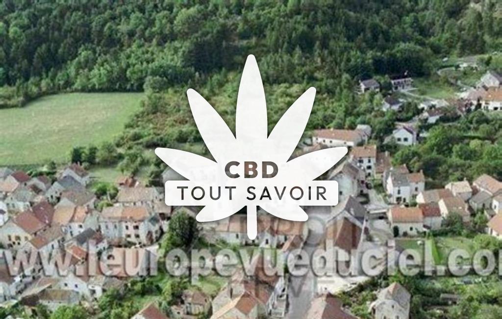 Village à Ancey avec feuille Cannabis CBD